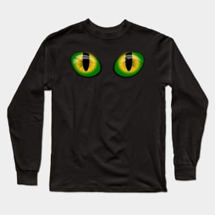 Cat Eyes Funny Halloween Costume Meme Holiday Tee Long Sleeve T-Shirt